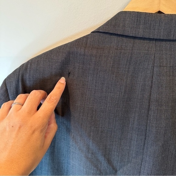 Lauren Ralph Lauren Mens Blazer Sport Coat Two Button Jacket Wool Size 44R Gray - Picture 13 of 14